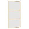 vidaXL Porta Scorrevole Oro 102,5x205 Vetro Smerigliato ESG Alluminio