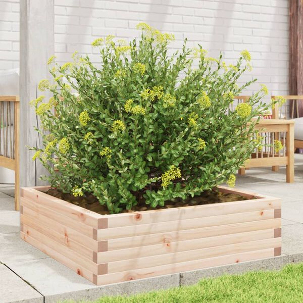 vidaXL Fioriera da Giardino 80x80x23 cm in Legno Massello di Pino