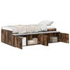 vidaXL Struttura del letto Rovere fum&eacute; 90 x 190 cm Legno multistrato