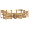 vidaXL Set di divani da esterno 7 pcs Bianco Legno di Acacia Massello