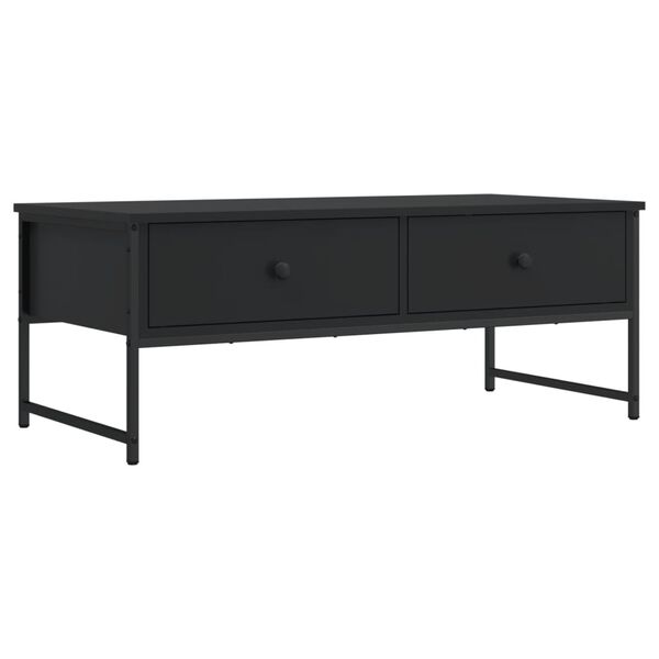 vidaXL Tavolino da Salotto Nero 101x49x39,5 cm in Legno Multistrato