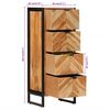 vidaXL Mobile da Bagno 40x30x100 cm Legno Massello di Acacia e Ferro
