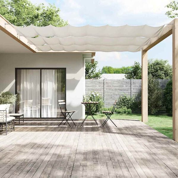 vidaXL Paravento Verticale Bianco 100x1000 cm Tessuto Oxford