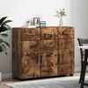 vidaXL Credenza con lo scaffale FLORIN Rovere fum&eacute; 88,5 x 30,5 x 73 cm