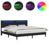 vidaXL Struttura del letto Nero 180 x 200 cm Similpelle