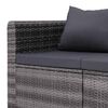 vidaXL Set Divani da Giardino 4 pz con Cuscini Grigio in Polyrattan