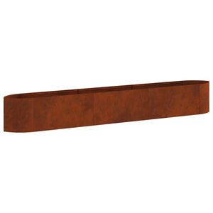 vidaXL Letto rialzato da giardino Acciaio Corten 300 x 40 x 40 cm