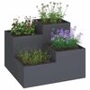 vidaXL Vaso da giardino Antracite 100 x 100 x 60 cm Acciaio