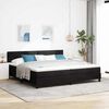 vidaXL Letto a Sorgente LED con materasso Nero 200 x 200 cm Velluto