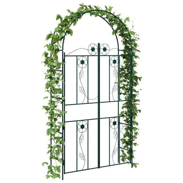 vidaXL Arco da Giardino Tinta unita Verde 115 x 37 x 226 cm