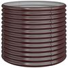 vidaXL Vaso Giardino Acciaio Zincato 80x80x68 cm Marrone