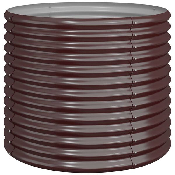 vidaXL Vaso Giardino Acciaio Zincato 80x80x68 cm Marrone