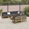 vidaXL Set Divani da Giardino 8pz con Cuscini Legno Impregnato di Pino