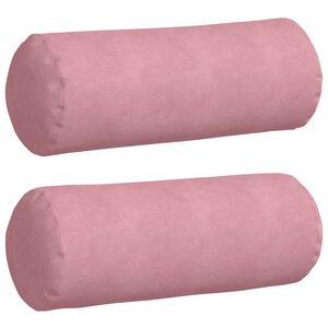 vidaXL Cuscini a rullo 2 pcs Rosa &Oslash; 25 x 70 cm Tessuto in Cords