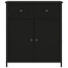 vidaXL Credenza Nera 70x30x80 cm in Legno Multistrato
