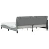 vidaXL Letto con Materasso Grigio Chiaro 200x200 cm in Tessuto