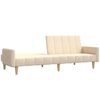 vidaXL Divano Letto a 2 Posti Crema in Tessuto