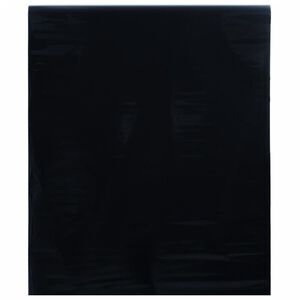 vidaXL Pellicola Vetri Statica Smerigliata Nera 45x500 cm PVC