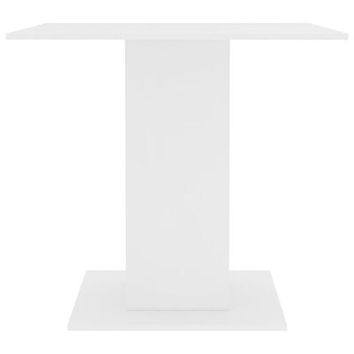 vidaXL Tavolo da Pranzo Bianco 80x80x75 cm in Legno Multistrato