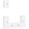 vidaXL Set di Mobili Porta TV 5 pz Bianco in Legno Multistrato