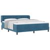 vidaXL Letto a molle con testiera Blu scuro 180 x 200 cm Velluto
