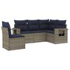 vidaXL Set Divani da Giardino 5 pz con Cuscini Grigio in Polyrattan