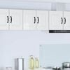 vidaXL Mobile da cucina con porta 2 pcs Bianco Lucido 30 x 31 x 40 cm