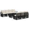 vidaXL Set Divano da Giardino 8 pz Nero 55 x 55 x 37 cm polyrattan