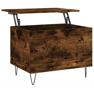 vidaXL Tavolino da Salotto Rovere Fumo 60x44,5x45 cm Legno Multistrato