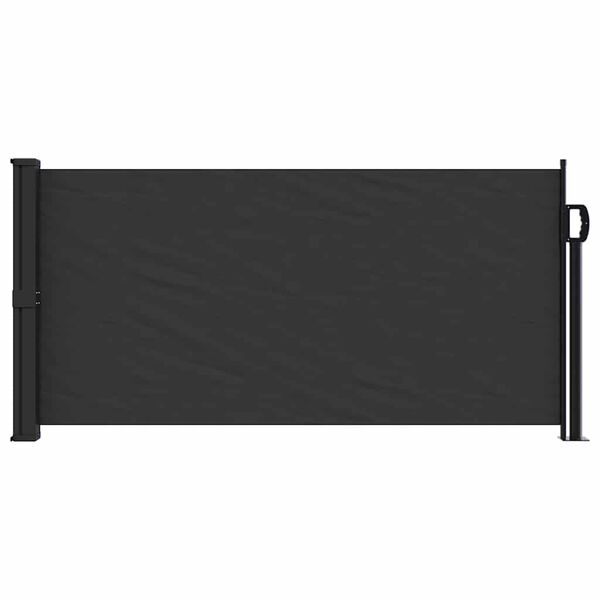 vidaXL Tenda da Sole Laterale Retrattile Nera 100x300 cm