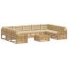 vidaXL Set di divani da esterno 10 pz Bianco e Beige