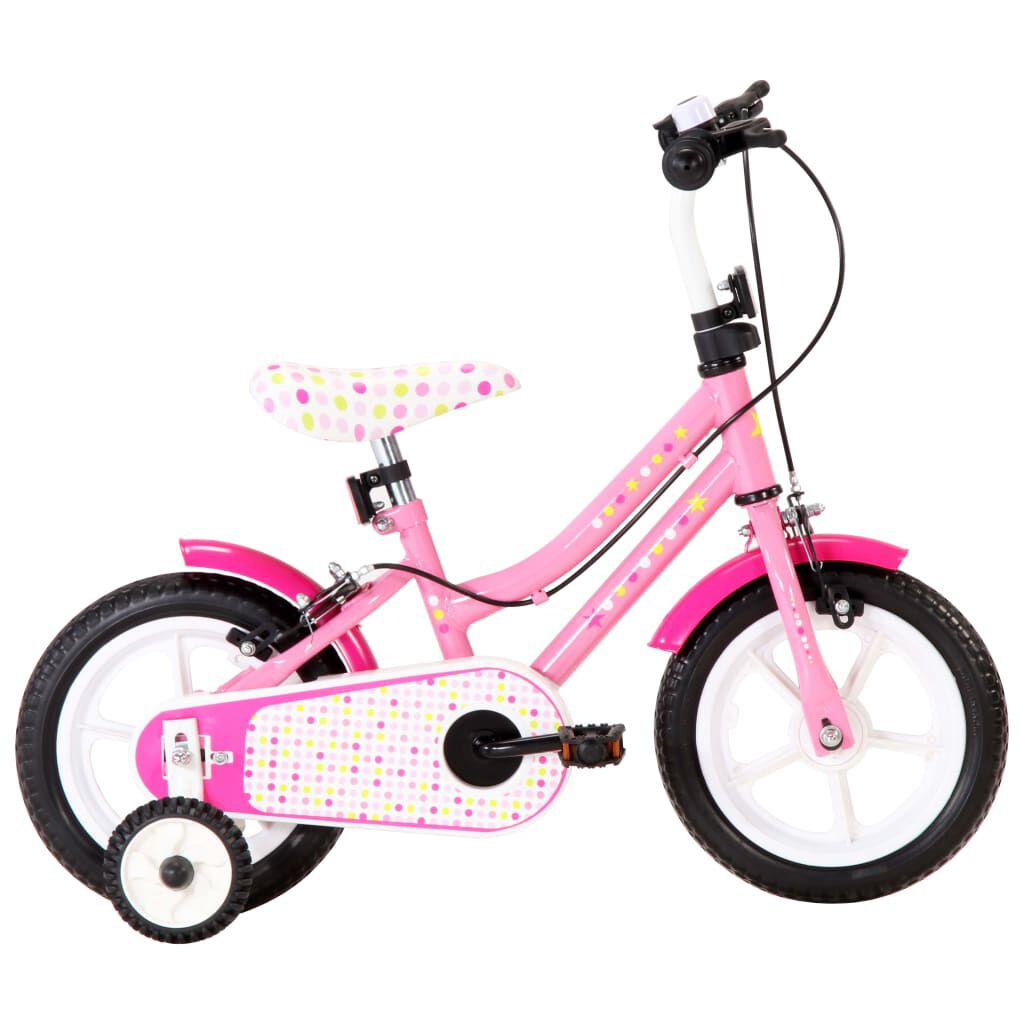 vidaXL Bici per Bambini 12 Pollici Bianca e Rosa | vidaXL.it