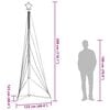 vidaXL Albero di Natale a LED 525 LED Bianco Caldo 302 cm