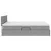 vidaXL Letto con contenitore e materasso Grigio chiaro 140 x 200 cm