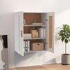 vidaXL Mobile a Parete Bianco 69,5x32,5x90 cm in Legno Multistrato