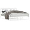 vidaXL Giroletto con Testiera Metallo Bianco 150x200 cm