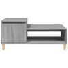 vidaXL Tavolino da Salotto grigio sonoma 100x50x45cm Legno Multistrato