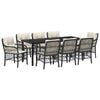 vidaXL Set da Pranzo per Giardino 9 pz Nero polyrattan