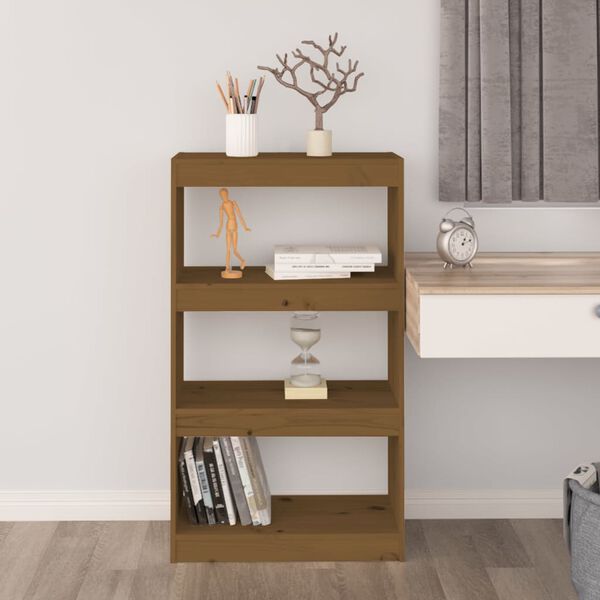 vidaXL Libreria/Divisorio Ambra 60x30x103,5 cm Legno Massello di Pino