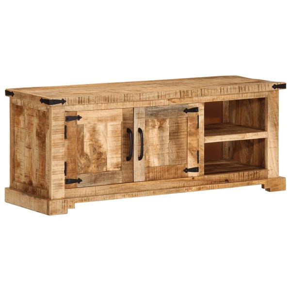 vidaXL Mobile Porta TV 110x35x45 cm in Legno Massello di Mango Grezzo
