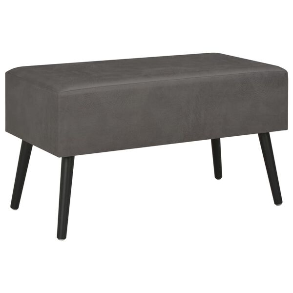 vidaXL Tavolino da Salotto Grigio 80x40x46 cm in Similpelle