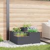 vidaXL Vaso da giardino Antracite 80 x 80 x 48 cm Acciaio