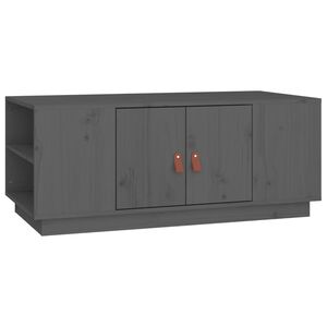 vidaXL Tavolino da Salotto Grigio 100x50x41 cm Legno Massello di Pino