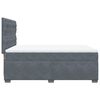 vidaXL Giroletto a Molle con Materasso Grigio Scuro 140x190 cm Velluto