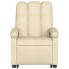 vidaXL Poltrona Alzapersona Reclinabile Crema in Tessuto