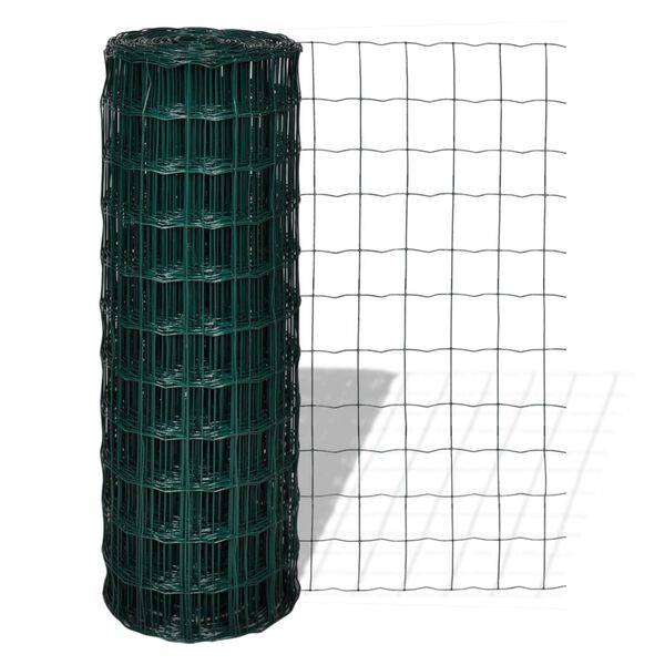 vidaXL Recinzione Euro Verde 1000 x 180 cm Ferro rivestito in PVC