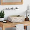 vidaXL Lavandino Crema 30x30x13 cm in Marmo