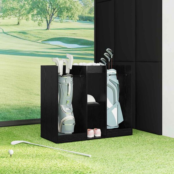 vidaXL Armadio per Golf Tinta unita Rovere Nero 102 x 45 x 85,5 cm