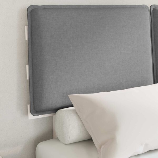 vidaXL Letto con Testiera Rivestita Grigio chiaro 120 x 190 cm