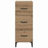 vidaXL Credenza Rovere artigianale 34,5 x 34 x 90 cm Legno multistrato